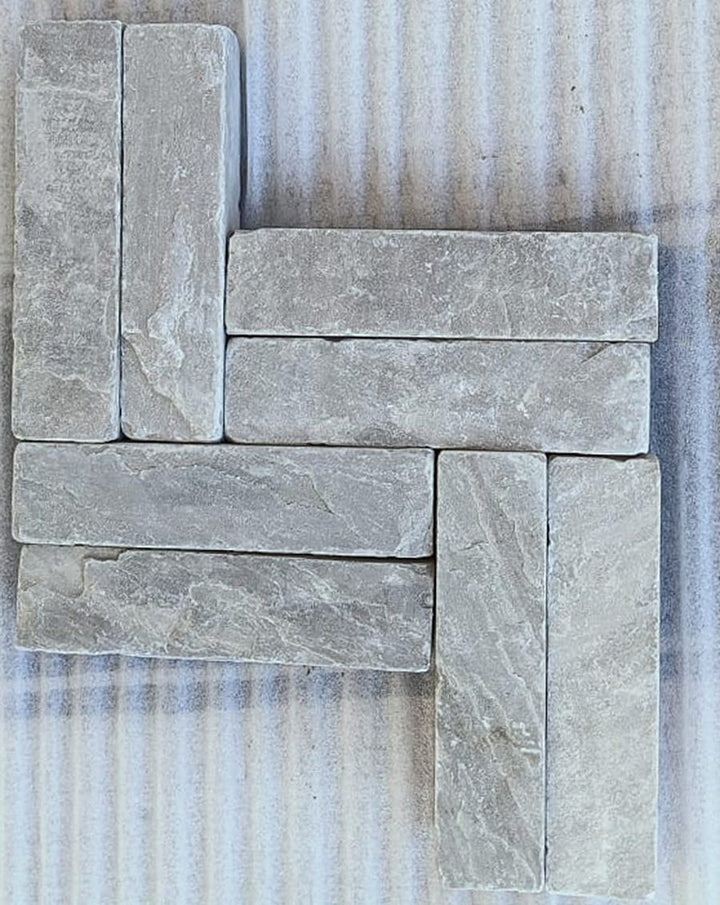 Kandla grey sandstone tumbled pavers