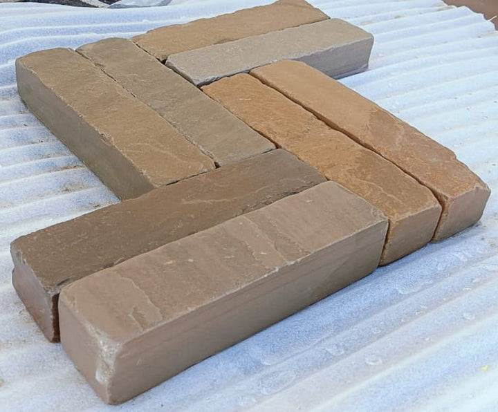 Raj Green Sandstone Tumbled Pavers