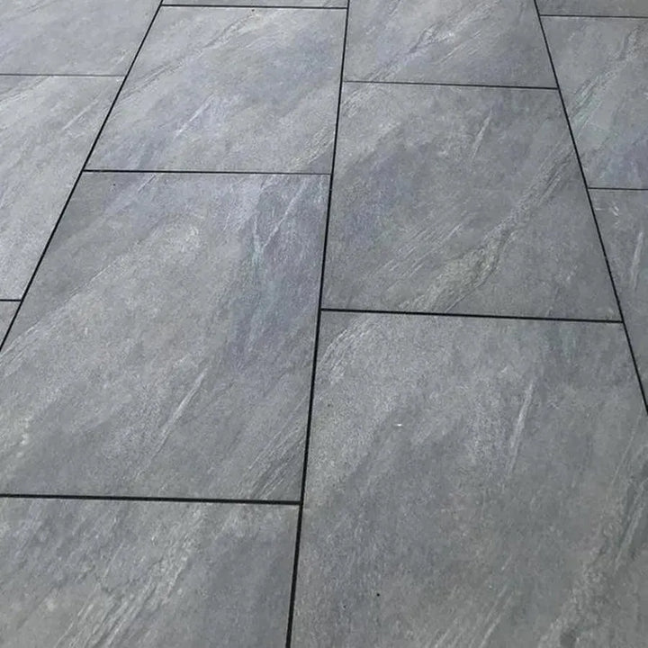 anthracite black porcelain paving tiles 900 x 600