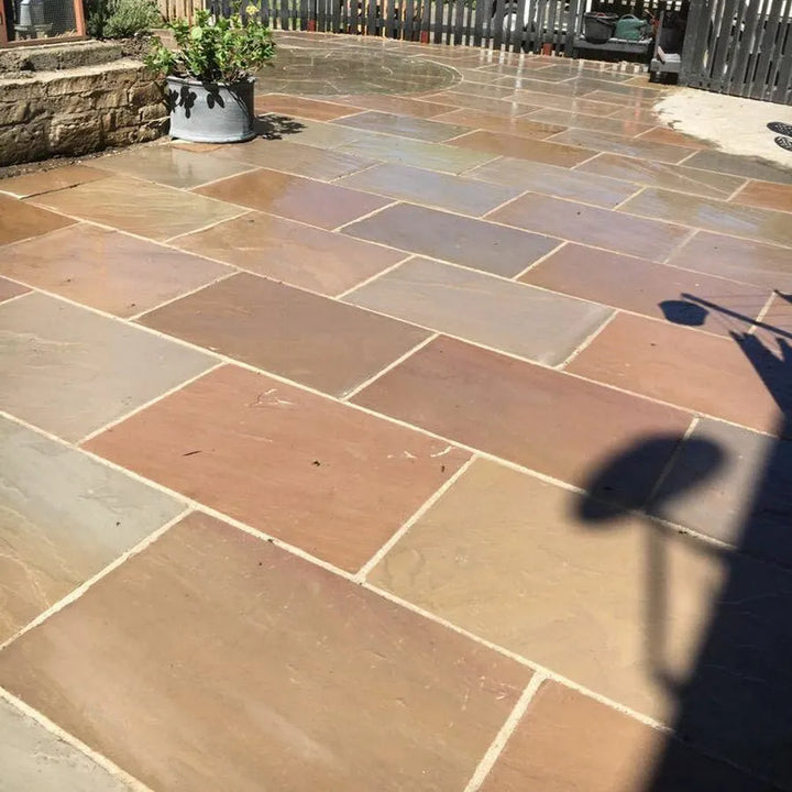 autumn brown sandstone paving slabs 900 x 600