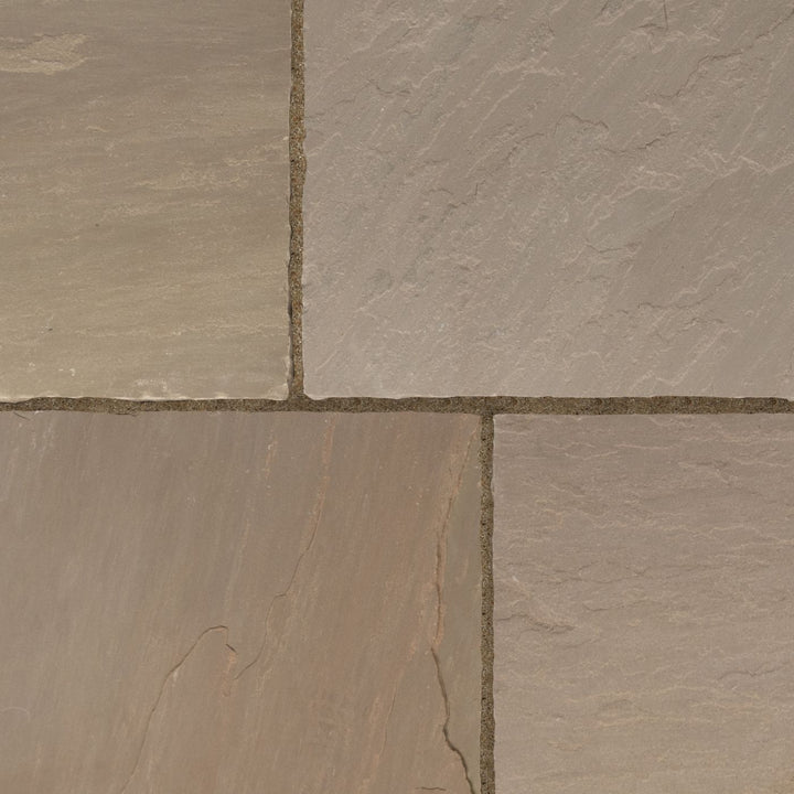 autumn blend sandstone paving slabs