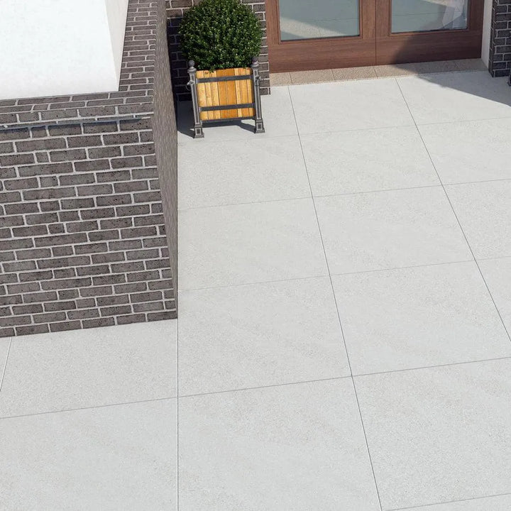 dune silver porcelain paving slabs