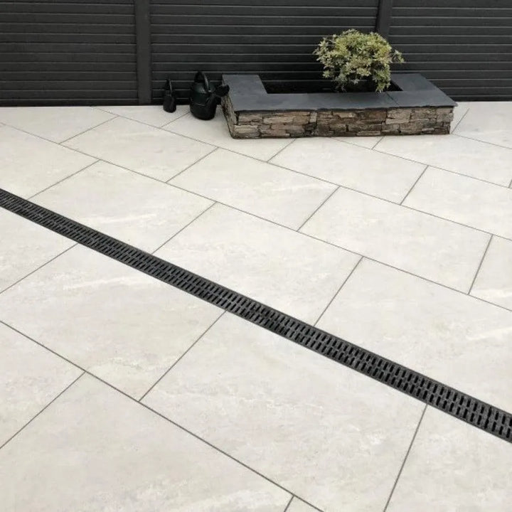 white porcelain outdoor tiles