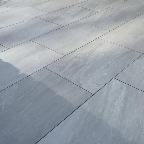 Kandla grey porcelain paving slabs