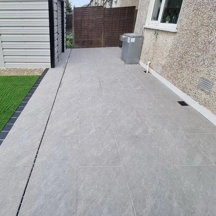 quartz grey porcelain paving