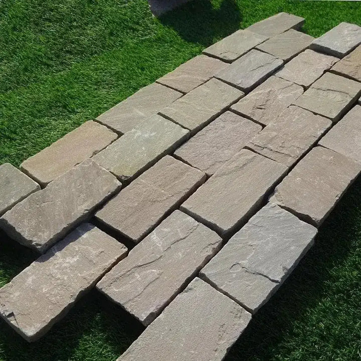 Raj green Indian sandstone setts