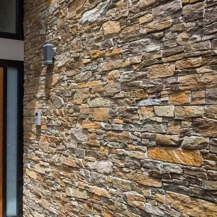 Stone Effect Cladding Tile Autumn Gold Stone Cladding Z Tiles Clad Panels 570 x 200 | Paving Slabs UK